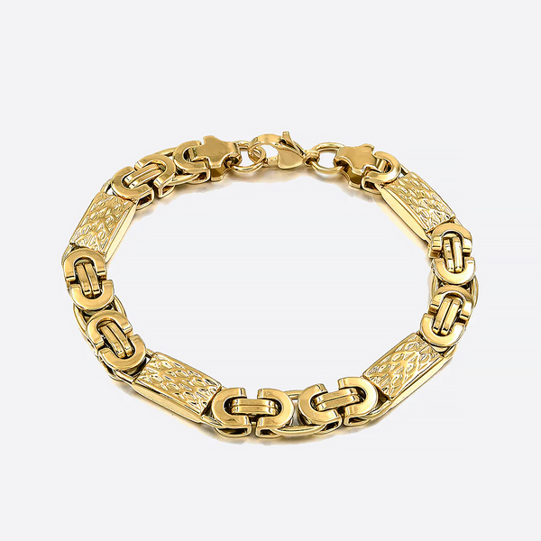 BREVY. | Flat Gold King Link Bracelet 18K