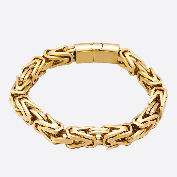 GINTOX. | 8MM Gold King Bracelet 18K