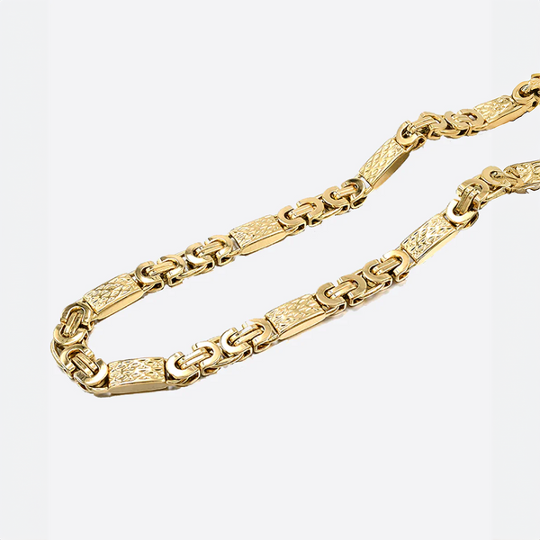 GLEVY. | Flat Gold King Link Chain 18K