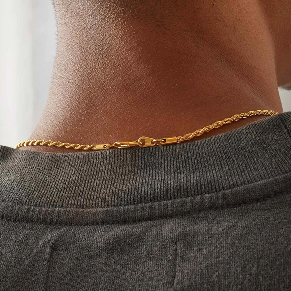 GYOPE | 3MM Gold Rope Chain 18K