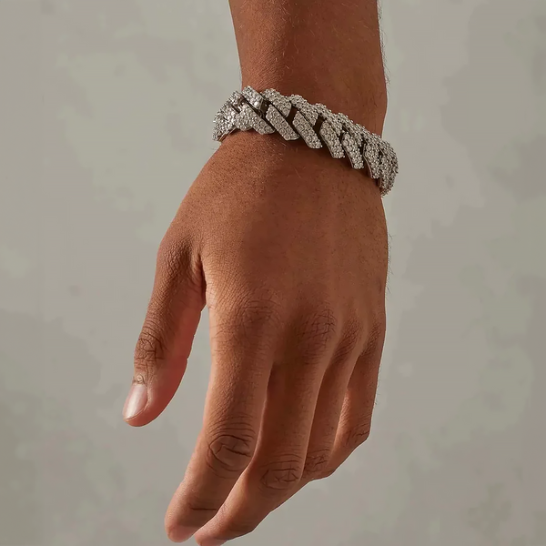 SYMON | Silver Cuban Link Bracelet 19MM